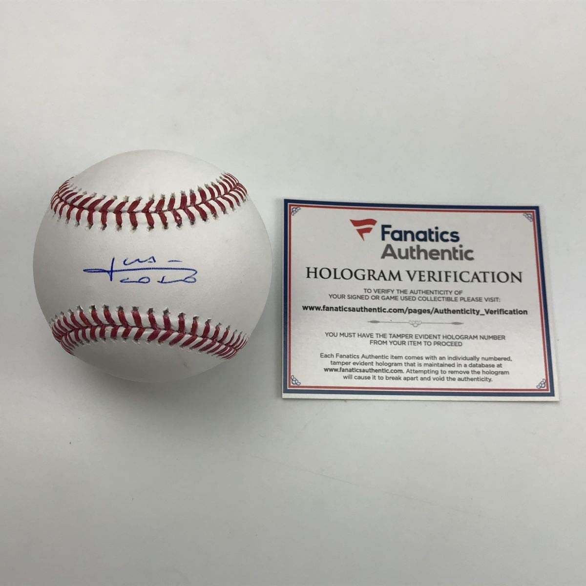 Autographed/Signed Juan Soto Rawlings Official Major League Baseball ROML Fanatics & MLB COA