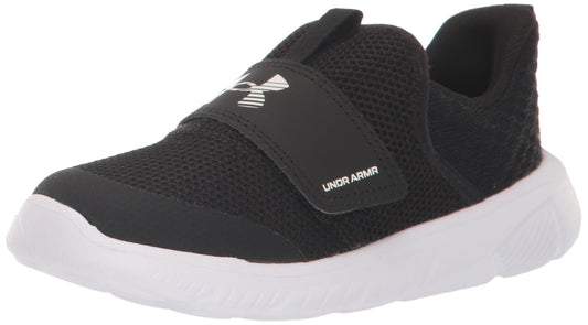Under Armour Boy's Infant Flash Running Shoe, (001) Black/Black/White, 6 Toddler