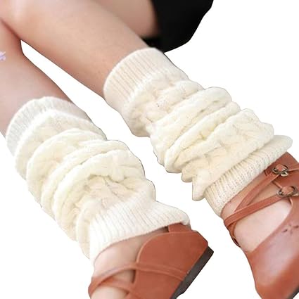 Knit Winter Warm Leg Warmers Long Socks Boot Cuffs Topper Legging Pads Knee Brace Pads Knee Warmers Sleeve
