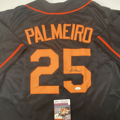 Autographed/Signed Rafael Palmeiro Baltimore Black Baseball Jersey JSA COA