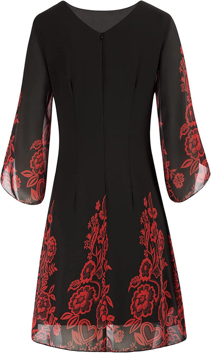 GRACE KARIN Women Loose Chiffon Dress Elegant Evening Dress for Cocktail Party
