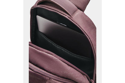 Under Armour Women's Hustle Signature Backpack , Ash Plum (554)/Metallic Silver , One Size Fits All
