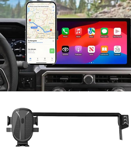 Car Phone Holder for 2024 2025 Toyota Tacoma Accessories Dash Mount Cell Phone Holder for Metal Ball Adapter Stand for Most Smartphones(with 14inch Screen)