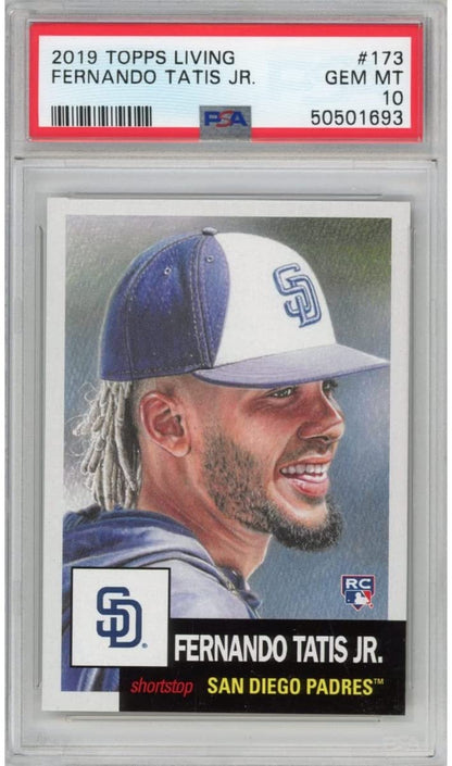 Graded 2019 Topps Living Fernando Tatis Jr. #173 Rookie RC Baseball Card PSA 10 Gem Mint