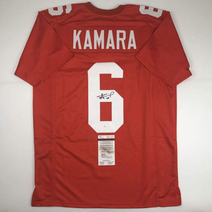 Autographed/Signed Alvin Kamara Tennessee Orange College Football Jersey JSA COA
