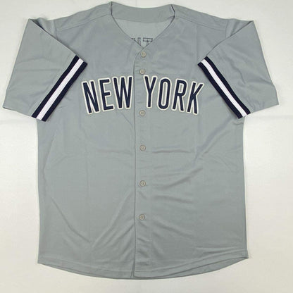 Autographed/Signed Tino Martinez New York Grey Baseball Jersey PSA/DNA COA