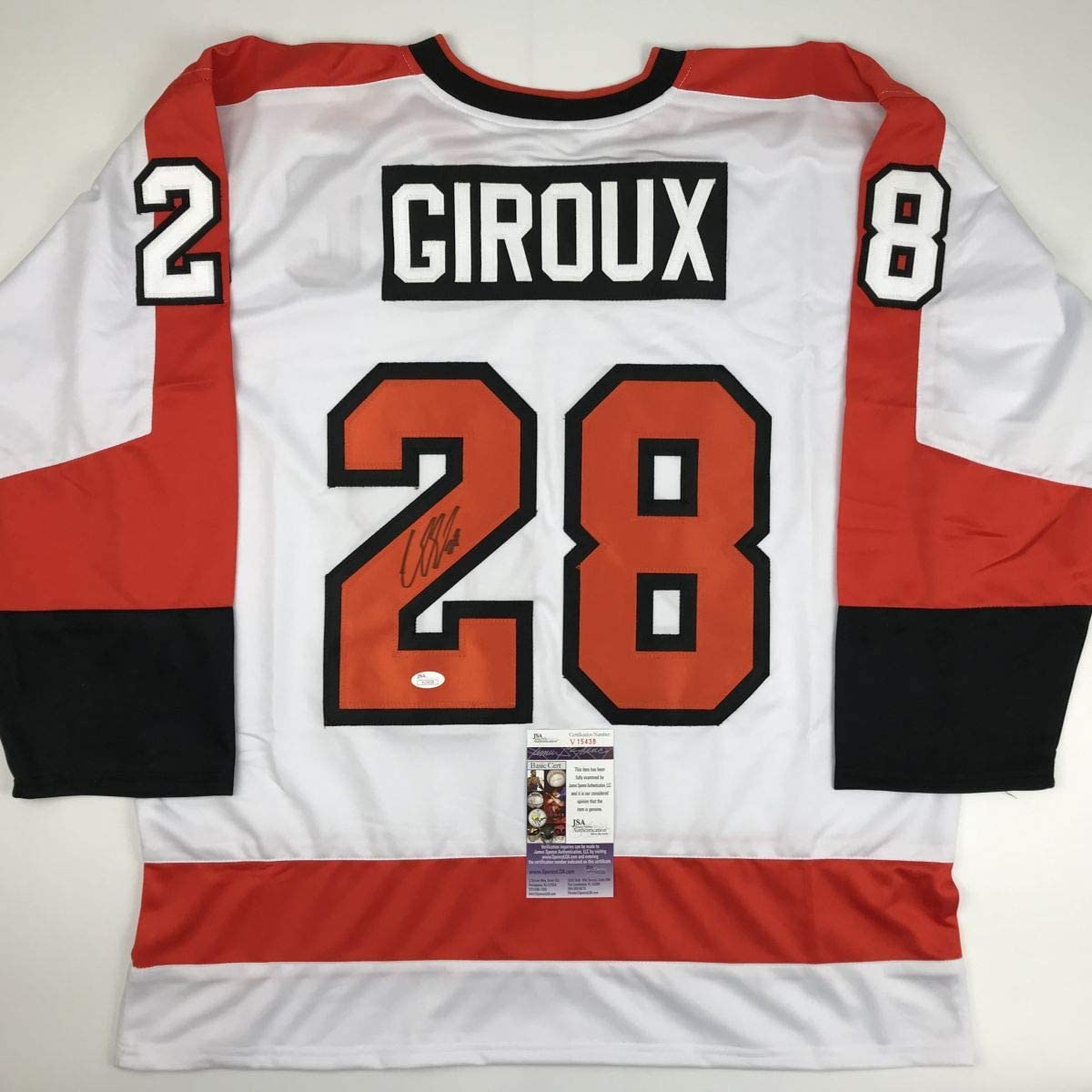 Autographed/Signed Claude Giroux Philadelphia White Hockey Jersey JSA COA