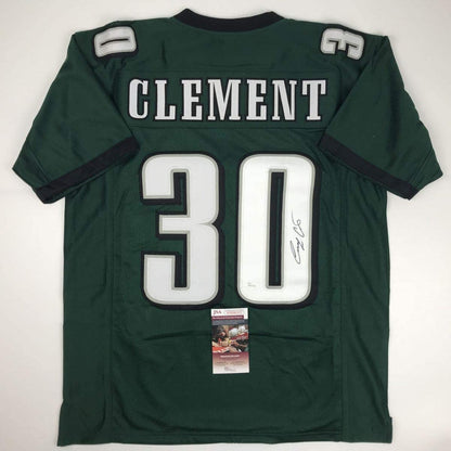 Autographed/Signed Corey Clement Philadelphia Green Football Jersey JSA COA