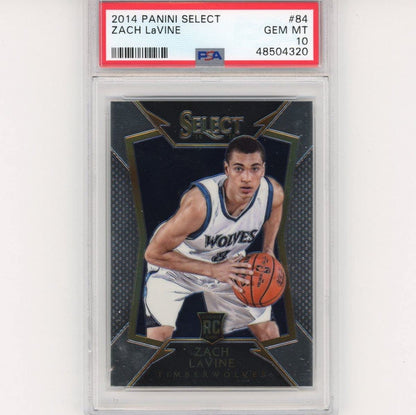 Graded 2014-15 Panini Select Zach LaVine #84 Rookie RC Basketball Card PSA 10 Gem Mint