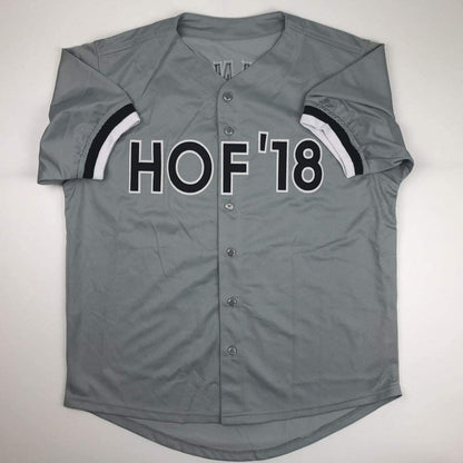 Autographed/Signed Harold Baines 05 WS Champs Chicago Grey Baseball Jersey PSA/DNA COA