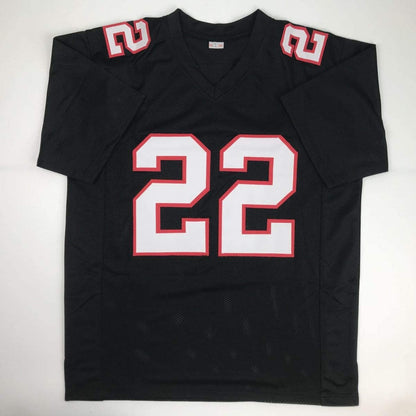 Autographed/Signed Keanu Neal Atlanta Retro Black Football Jersey PSA/DNA COA