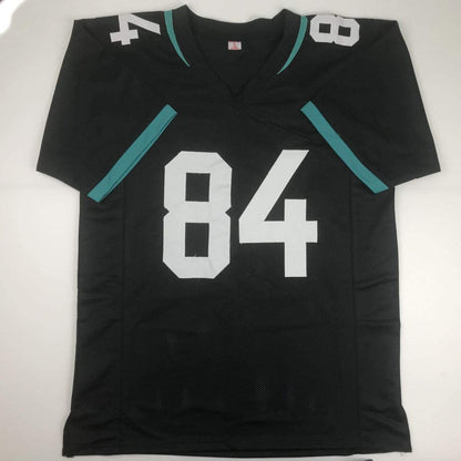 Autographed/Signed Keelan Cole Jacksonville Black Football Jersey JSA COA