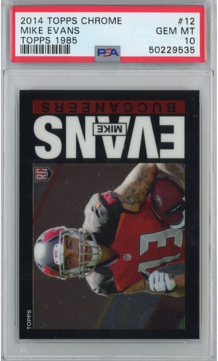 Graded 2014 Topps Chrome Mike Evans #12 1985 Rookie RC Football Card PSA 10 Gem Mint