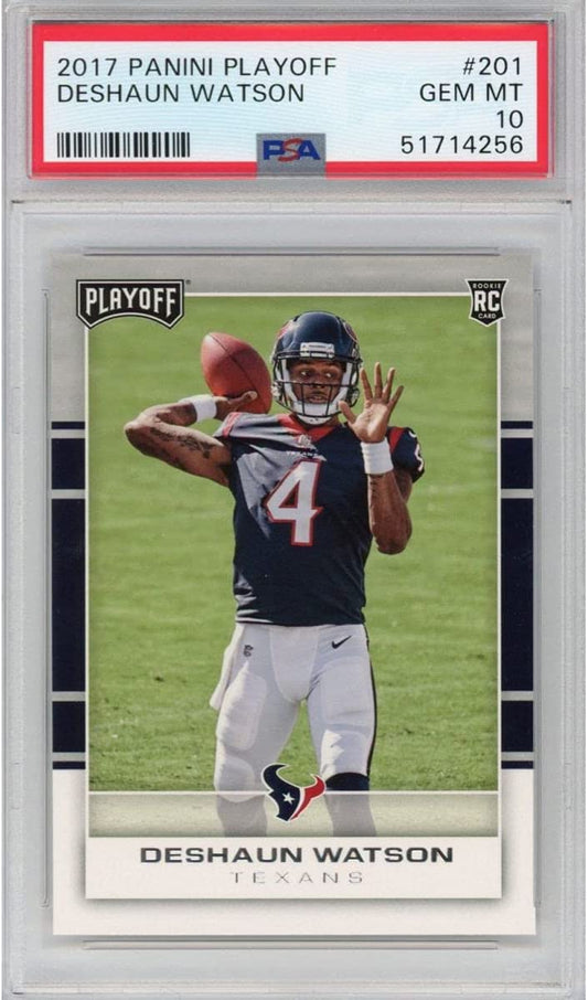 Graded 2017 Panini Playoff Deshaun Watson #201 Rookie RC Football Card PSA 10 Gem Mint