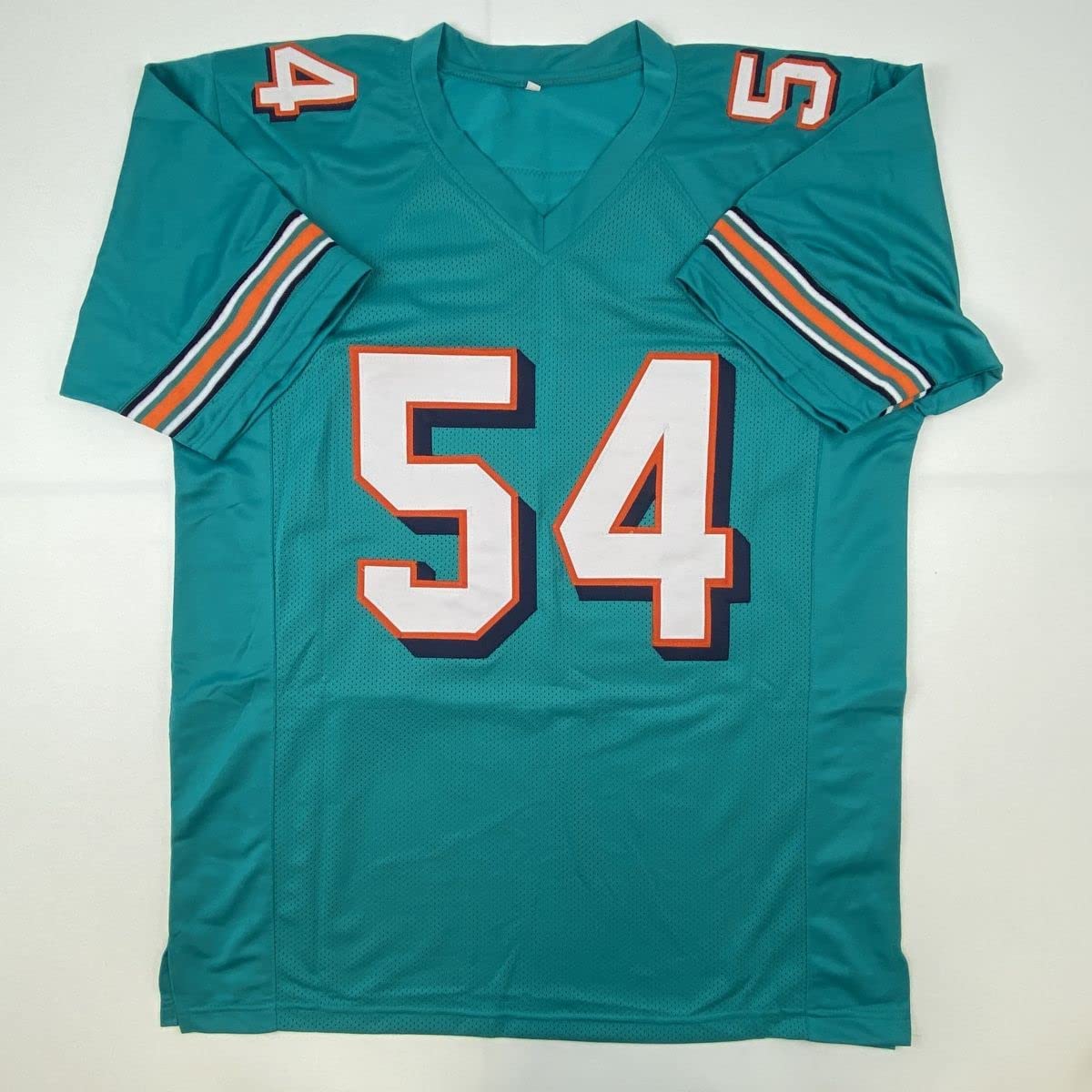 Autographed/Signed Zach Thomas Miami Teal Football Jersey JSA COA