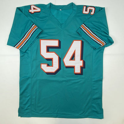 Autographed/Signed Zach Thomas Miami Teal Football Jersey JSA COA