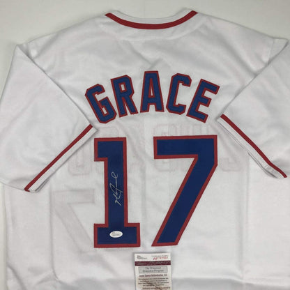 Autographed/Signed Mark Grace Chicago White Baseball Jersey JSA COA