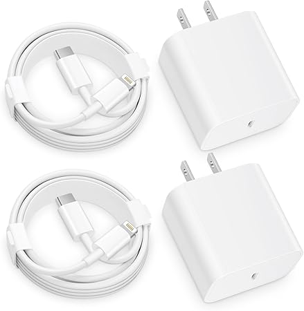 Phone 12 13 14 Fast Charger, 2-Pack 20W PD Type C Charger with 6FT USB-C Charging Cable Compatible with Phone 14 13 12 11 Pro Max/Pro/Plus/Xs/XR/X
