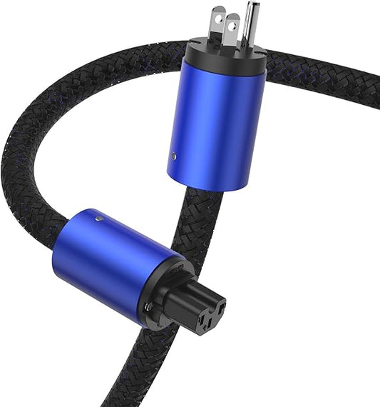 Tertullus HiFi Power Cord, Audio Ac Audiophile Power Cable 11AWG 125V 15A with US C15 IEC Plug for Speaker, Filter, Turntable, Amplifier, Subwoofer, DAC (1M/3.3FT)