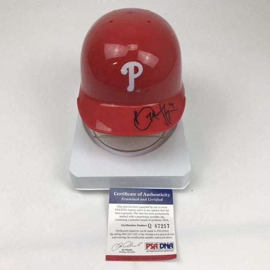 Autographed/Signed Bryce Harper Philadelphia Phillies Mini Baseball Helmet PSA/DNA COA