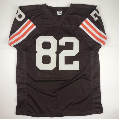 Autographed/Signed Ozzie Newsome HOF 99 Cleveland Football Brown Jersey JSA COA