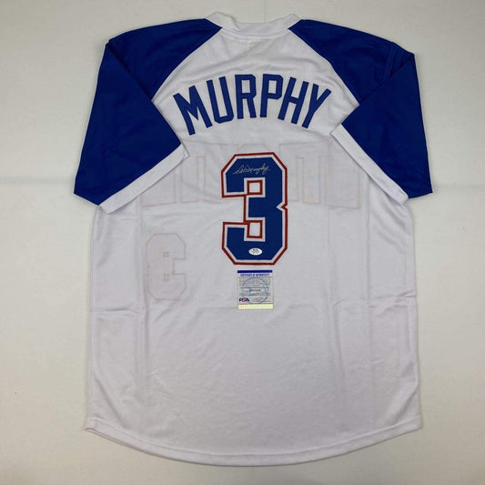 Autographed/Signed Dale Murphy Atlanta White Baseball Jersey PSA/DNA COA