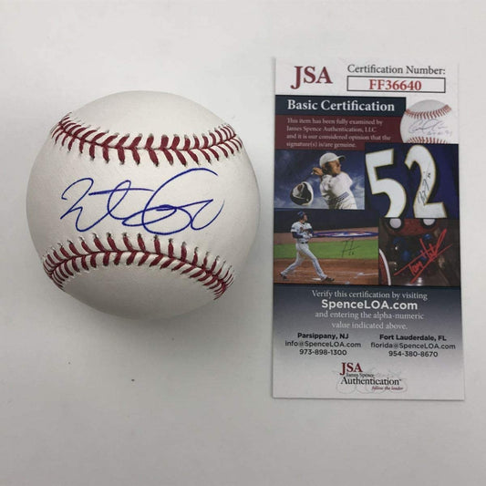 Autographed/Signed Brett Lawrie Rawlings Official Major League Baseball ROML JSA COA Auto