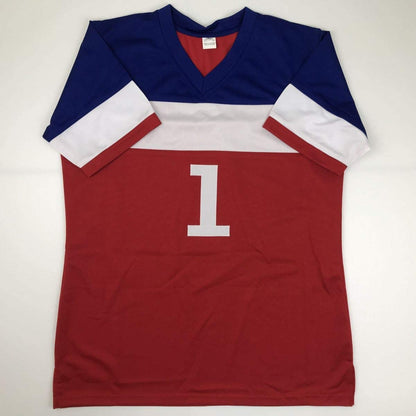 Autographed/Signed Hope Solo Red/White/Blue Soccer Team USA World Cup Jersey JSA COA