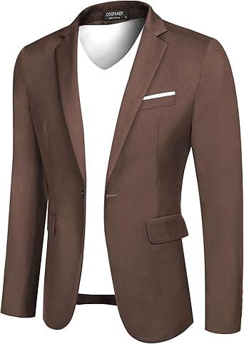 COOFANDY Mens Blazer Sport Coats Casual Slim Fit Suit Jacket Business One Button Blazers