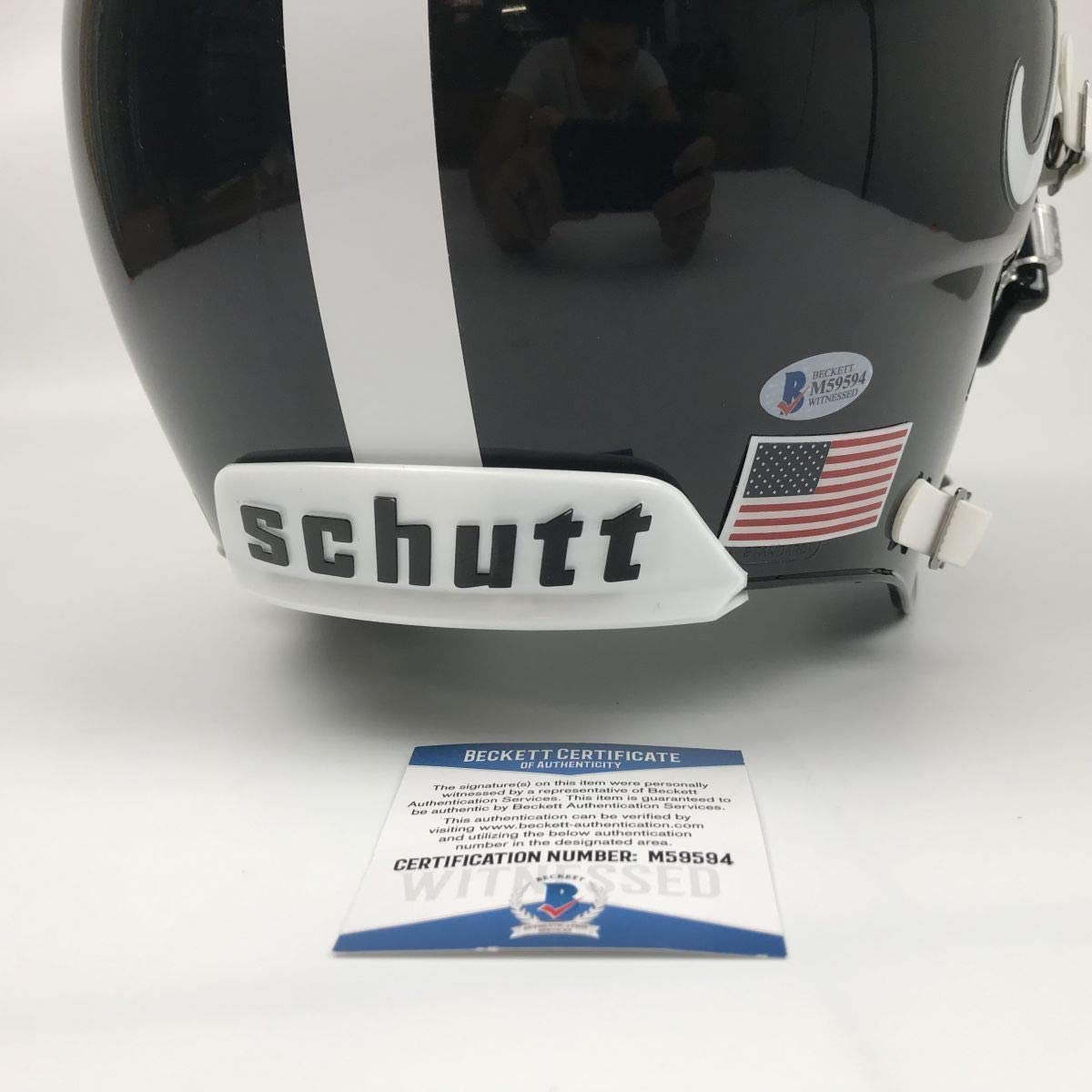 Autographed/Signed Nick Saban Alabama Crimson Tide Black Full Size FS F/S Replica College Football Helmet JSA COA