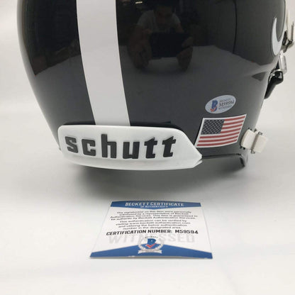 Autographed/Signed Nick Saban Alabama Crimson Tide Black Full Size FS F/S Replica College Football Helmet JSA COA