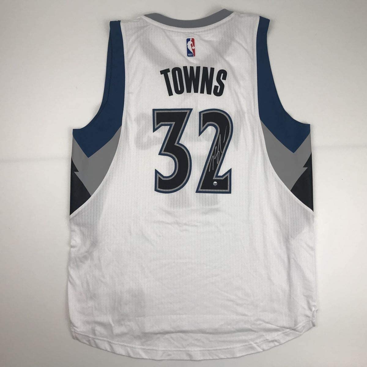 Autographed/Signed Karl-Anthony Towns Minnesota White Basketball Jersey Steiner Sports COA Holo Only