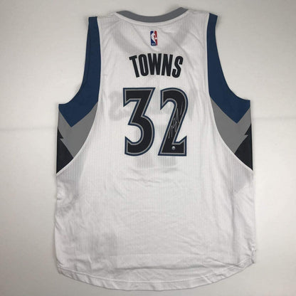 Autographed/Signed Karl-Anthony Towns Minnesota White Basketball Jersey Steiner Sports COA Holo Only