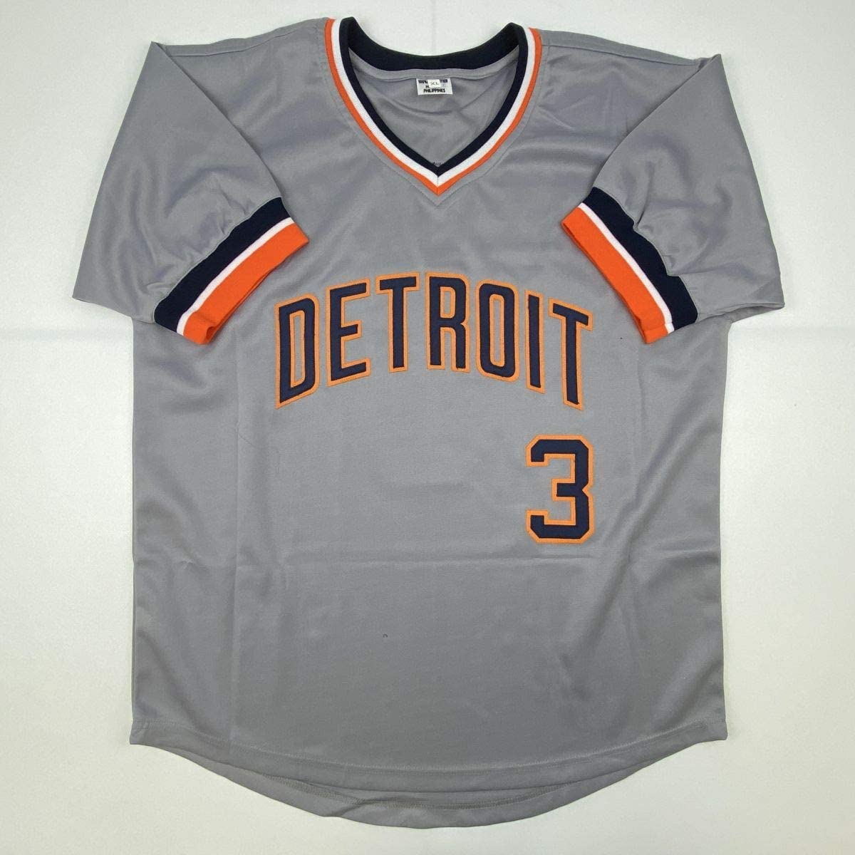 Autographed/Signed Alan Trammell Detroit Grey Baseball Jersey JSA COA