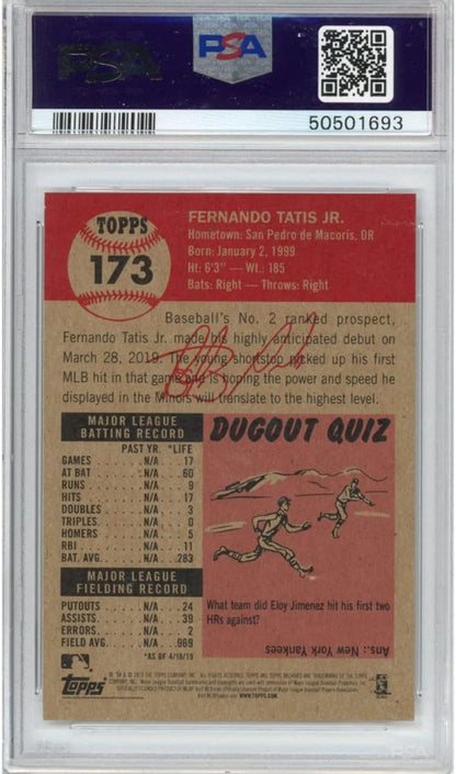 Graded 2019 Topps Living Fernando Tatis Jr. #173 Rookie RC Baseball Card PSA 10 Gem Mint