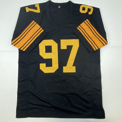 Autographed/Signed Cameron Heyward Pittsburgh Color Rush Football Jersey Beckett BAS COA