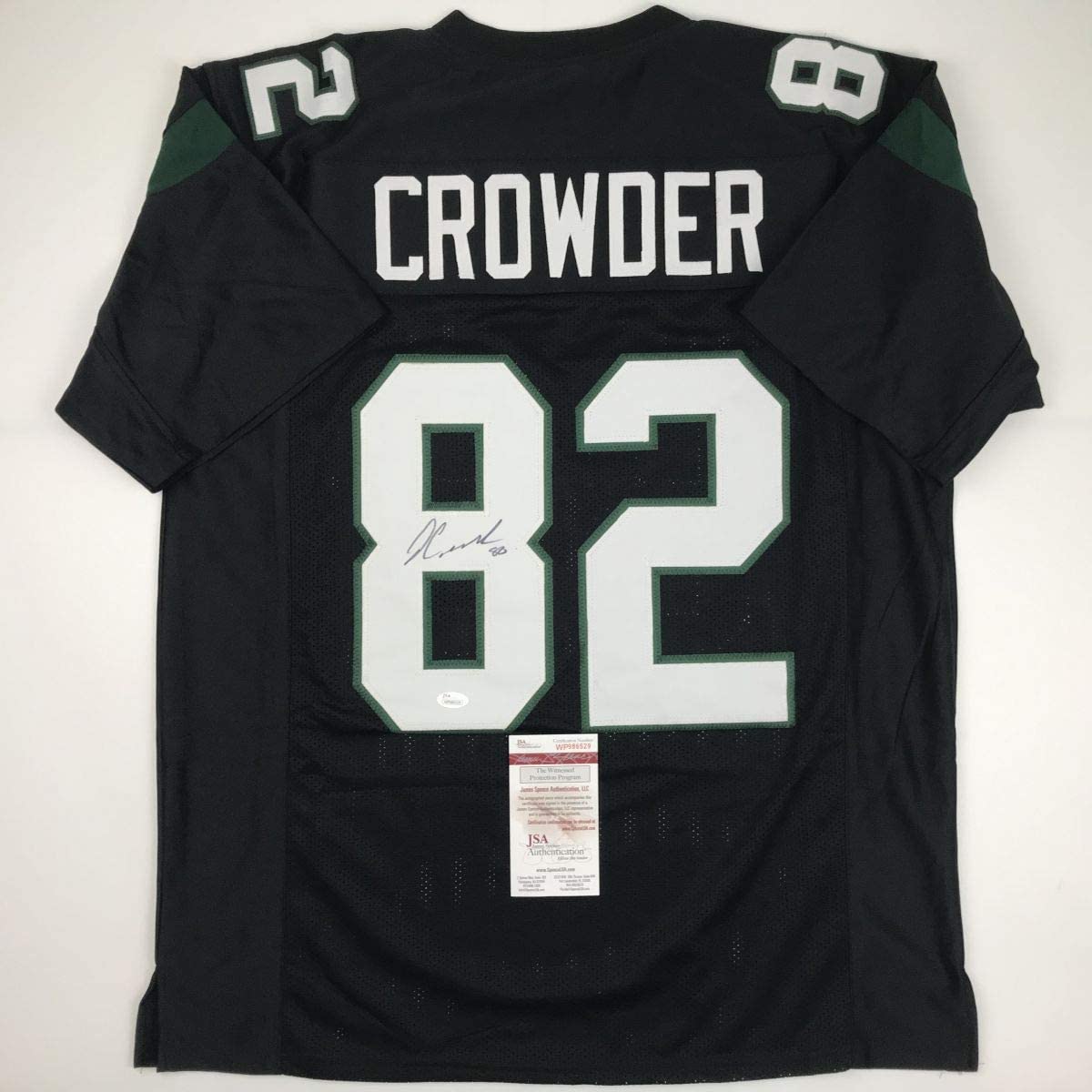 Autographed/Signed Jamison Crowder New York Black Football Jersey JSA COA