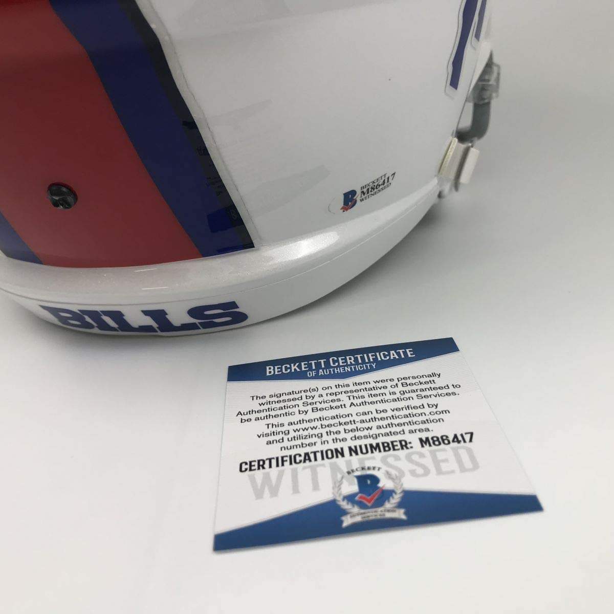 Autographed/Signed Josh Allen Buffalo Bills Full Size FS F/S Speed Replica Football Helmet JSA COA