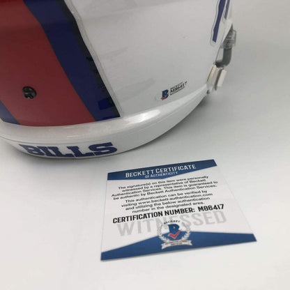 Autographed/Signed Josh Allen Buffalo Bills Full Size FS F/S Speed Replica Football Helmet JSA COA