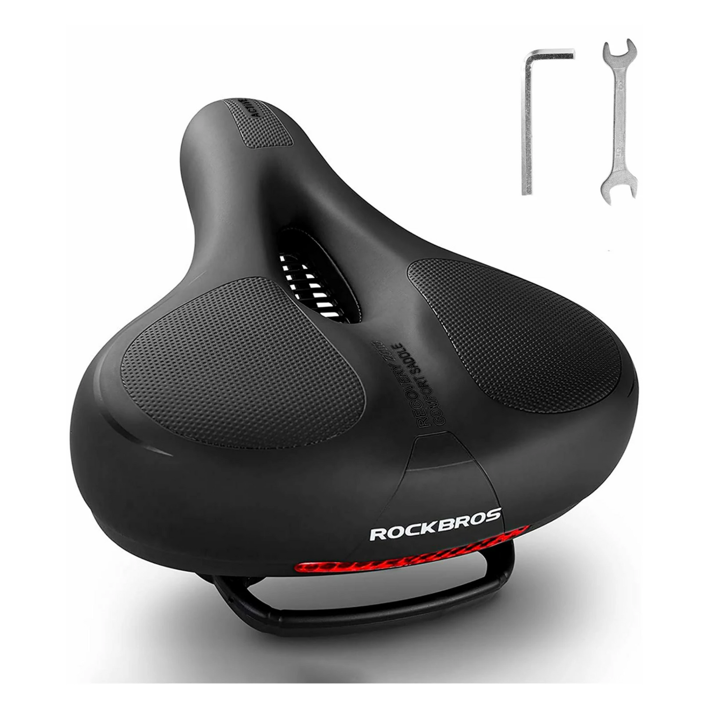 ROCKBROS Comfort Bike Saddle Soft Wide Seat for Men Women with Shock Absorption
