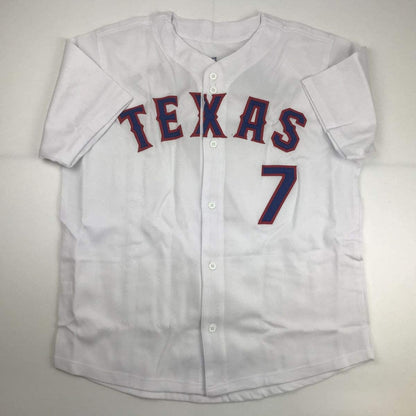 Autographed/Signed Ivan Pudge Rodriguez Texas White Baseball Jersey JSA COA