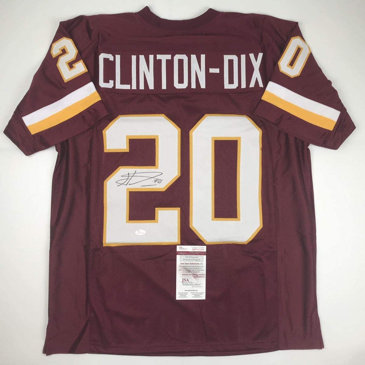 Autographed/Signed Ha Ha HaHa Clinton-Dix Washington Burgundy Football Jersey JSA COA