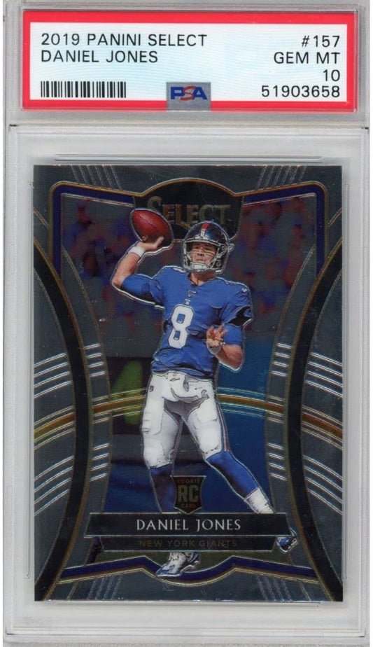 Graded 2019 Panini Select Daniel Jones #157 Rookie RC Football Card PSA 10 Gem Mint