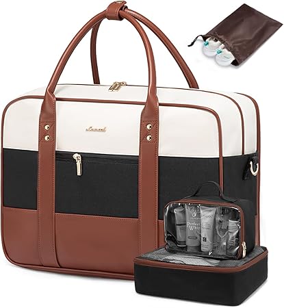 LOVEVOOK Weekender Travel Duffel Bag with Laptop Compartment, Personal Item Duffle Bags for Women, Overnight Bag with Toiletry Bag, Yoga Gym Bag with Wet Pocket, Hospital Bag for Labor and Delivery