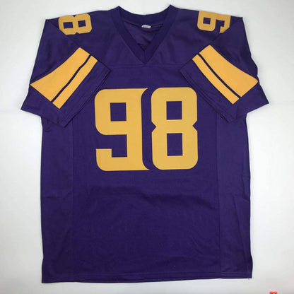 Autographed/Signed Linval Joseph Minnesota Color Rush Football Jersey JSA COA
