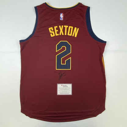 Autographed/Signed Collin Sexton Cleveland Cavaliers Red Basketball Jersey Fanatics COA