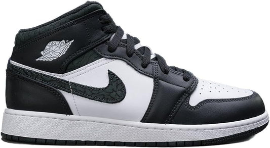 Air Jordan 1 Mid SE Big Kids' Shoes (FB9909-001, Off Noir/White/Black/Black) Size 6.5