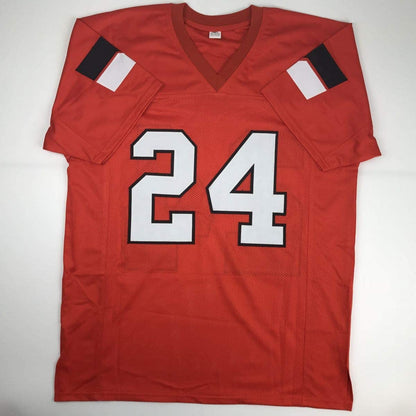 Autographed/Signed Tyreek Hill Oklahoma State Orange College Football Jersey JSA COA