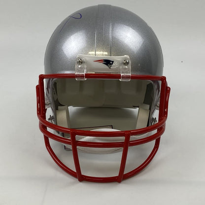 Autographed/Signed Tom Brady New England Patriots Full Size FS F/S Replica Football Helmet Fanatics COA