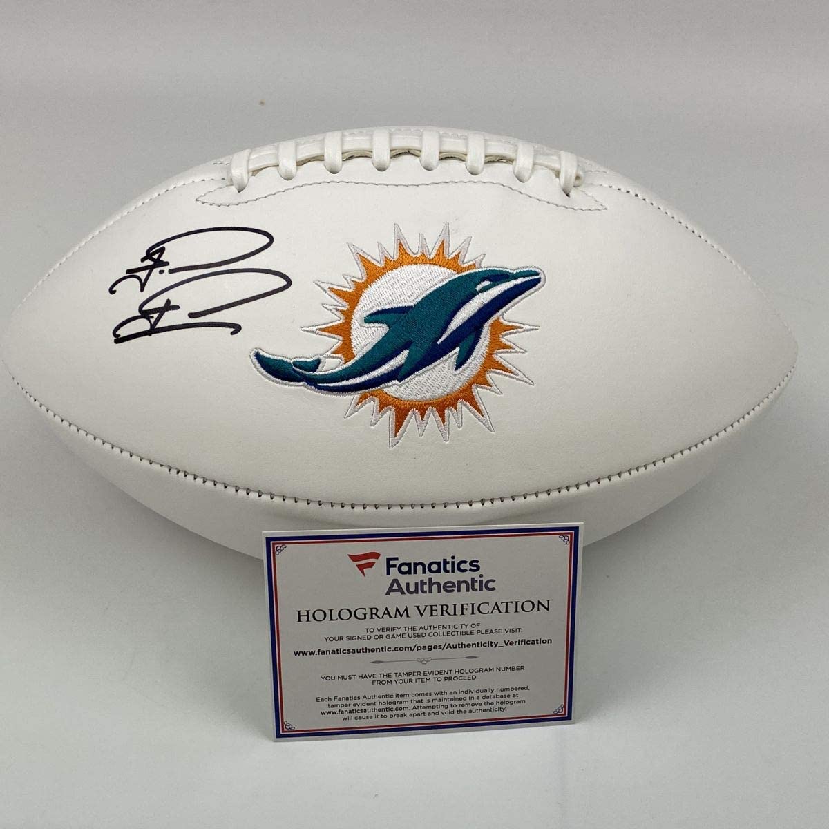 Autographed/Signed Tua Tagovailoa Miami Dolphins Full Size F/S White Panel Logo Football Fanatics COA